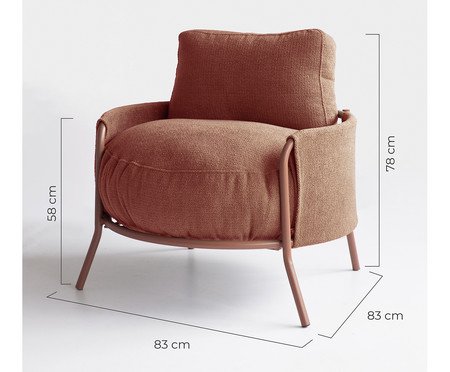 Poltrona Luden Bouclé Terracota | Westwing