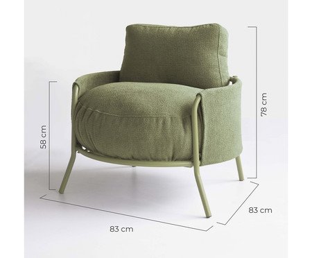 Poltrona Luden Bouclé Verde | Westwing