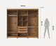Roupeiro Memphis 6P Canella e Off-White Fosco, brown | WestwingNow