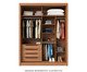 Roupeiro Montclair 2Pc Canella e Off-White Fosco, brown | WestwingNow