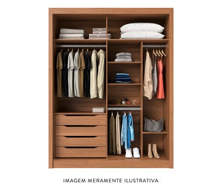Roupeiro Montclair 2Pc Canella e Off-White Fosco | Westwing