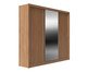 Combo Roupeiro Montclair 3Pc Canella + Kit 4 Espelho Canto Reto, brown | WestwingNow