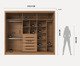 Roupeiro Montclair 3Pc Canella e Off-White Fosco, brown | WestwingNow