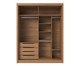 Combo Roupeiro Montclair 2Pc Canella + Kit 4 Espelho Canto Reto, brown | WestwingNow
