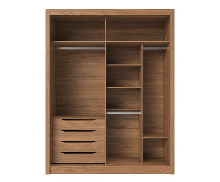 Combo Roupeiro Montclair 2Pc Canella + Kit 4 Espelho Canto Reto | Westwing