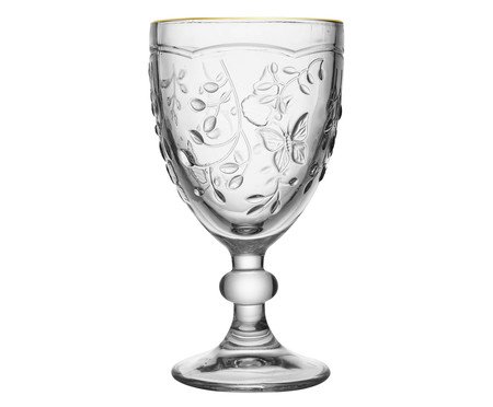 Taça para Água com Fio Dourado New Butterfly | Westwing