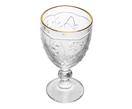 Taça para Água com Fio Dourado New Butterfly | Westwing