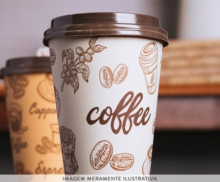 Jogo de Copos Descartáveis Coffee | Westwing