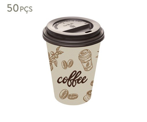Jogo de Copos Descartáveis Coffee, Colorido | WestwingNow