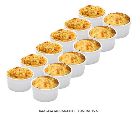 Jogo de Ramequins em Porcelana Classic Branco | Westwing