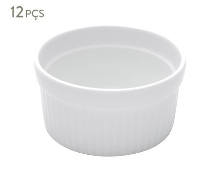 Jogo de Ramequins em Porcelana Classic Branco | Westwing