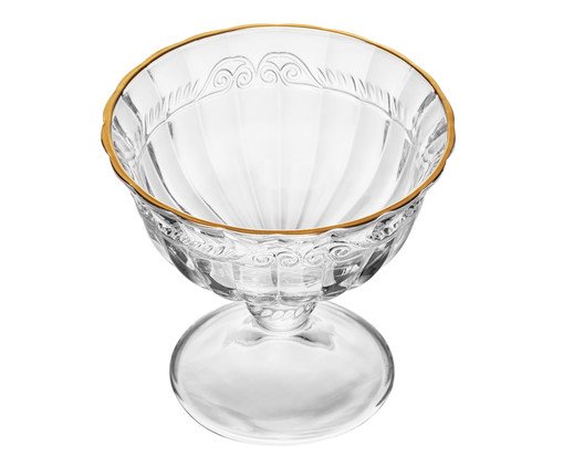Taça para Sobremesa com Fio Dourado Imperial, Transparente | WestwingNow