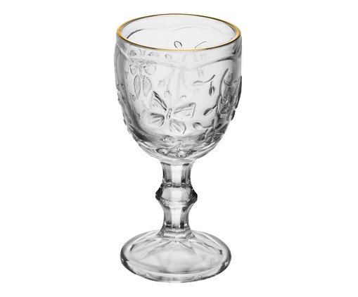 Taça para Licor com Fio Dourado New Butterfly, Transparente | WestwingNow
