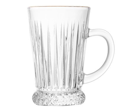 Taça para Cappuccino com Fio Dourado Deli Diamante | Westwing