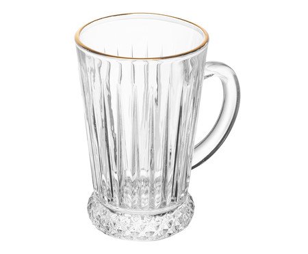 Taça para Cappuccino com Fio Dourado Deli Diamante | Westwing