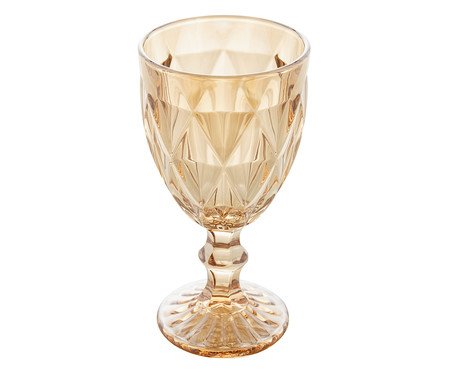 Taça para Água Diamond Âmbar Metalizado | Westwing