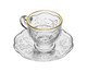 Xícara para Café com Fio Dourado New Butterfly, Transparente | WestwingNow
