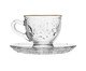 Xícara para Café com Fio Dourado New Butterfly, Transparente | WestwingNow