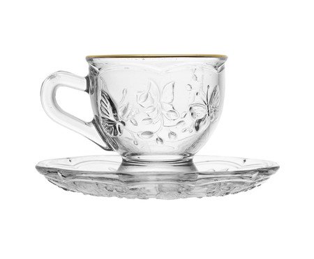 Xícara para Café com Fio Dourado New Butterfly | Westwing