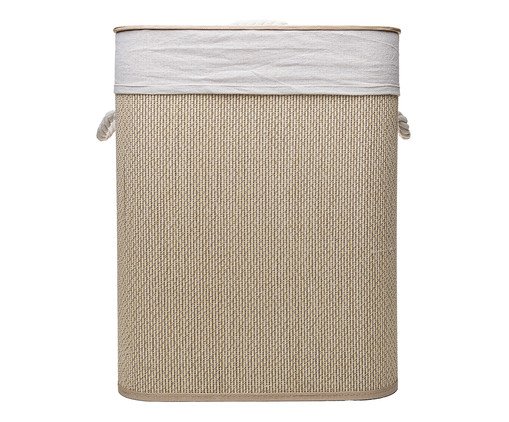 Cesto para Roupa Dobrável com Forro Cozy, Bege | WestwingNow