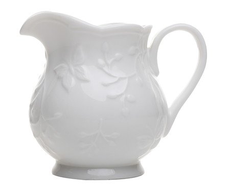 Leiteira em Porcelana New Bone Butterfly Flower Branca | Westwing
