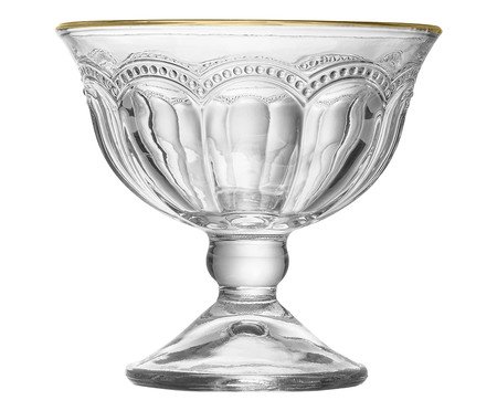Taça para Sobremesa com Fio Dourado Belle Epoque | Westwing