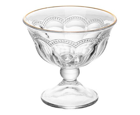 Taça para Sobremesa com Fio Dourado Belle Epoque | Westwing