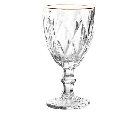 Taça de Água com Fio Dourado Diamond | Westwing