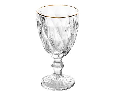 Taça de Água com Fio Dourado Diamond | Westwing