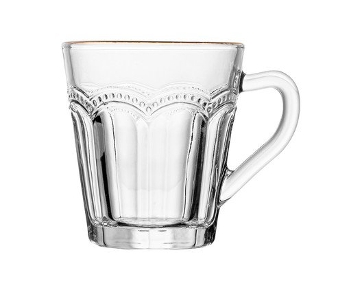 Xícara para Café com Fio Dourado Epoque, Transparente | WestwingNow