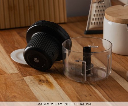 Mini Processador Elétrico Lyor Preto | Westwing