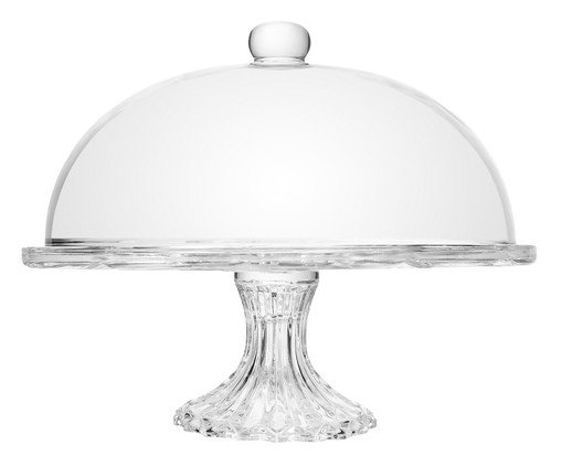 Prato para Bolo com Tampa Deli Diamond, Transparente | WestwingNow