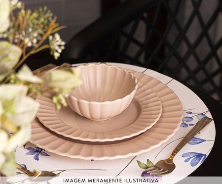 Lugar Americano Redondo de Plástico Primavera Azul | Westwing