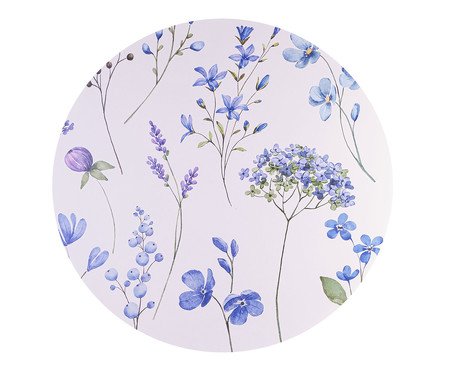 Lugar Americano Redondo de Plástico Primavera Azul | Westwing