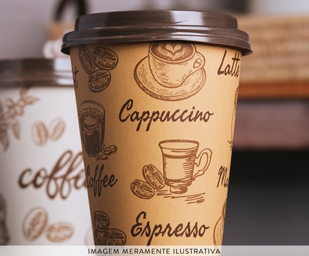 Jogo de Copos Descartáveis Capuccino | Westwing