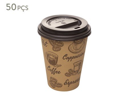 Jogo de Copos Descartáveis Capuccino | Westwing