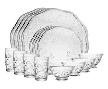 Aparelho de Jantar em Cristal Ecológico New Butterfly ll | Westwing