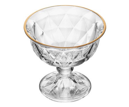 Taça para Sobremesa Com fio Dourado Diamond | Westwing