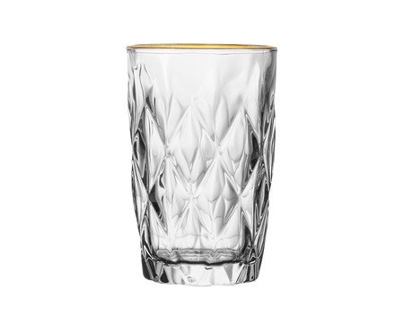 Copo Alto com Fio Dourado Diamond | Westwing