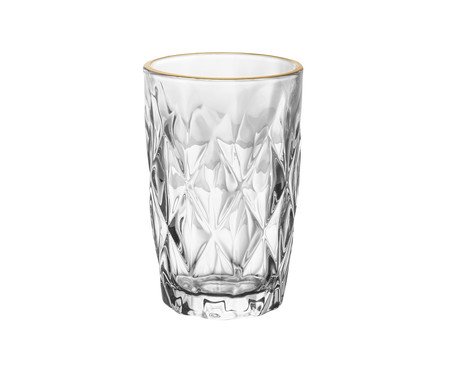 Copo Alto com Fio Dourado Diamond | Westwing