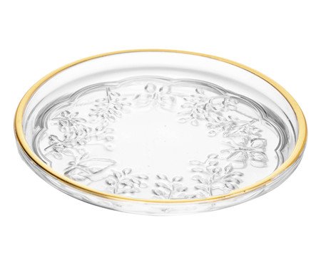 Prato Decorativo com Fio Dourado New Butterfly | Westwing