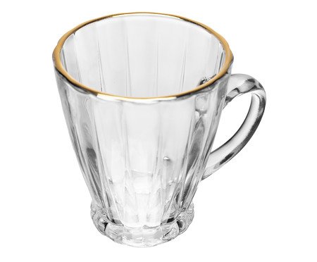 Xícara para Café com Fio Dourado Radial | Westwing