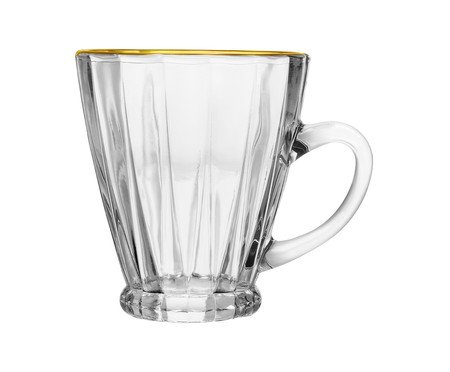 Xícara para Café com Fio Dourado Radial | Westwing