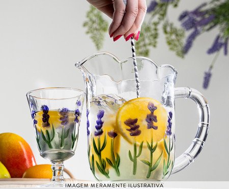 Taça para Água Lavanda Hand Painting | Westwing