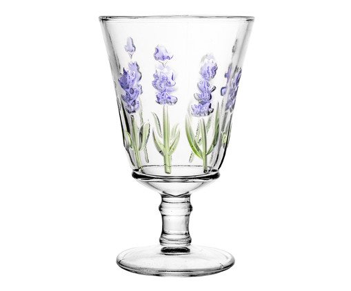 Taça para Água Lavanda Hand Painting, Transparente | WestwingNow
