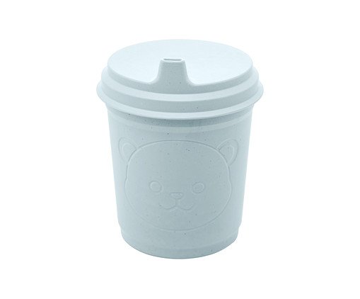 Copo com Tampa Baby Bear Azul, Azul | WestwingNow