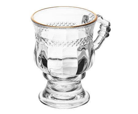 Taça para Cappuccino com Fio Dourado Diamante | Westwing