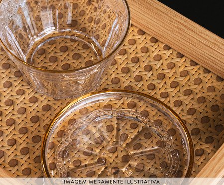 Prato Decorativo com Fio Dourado Belle Epoque | Westwing