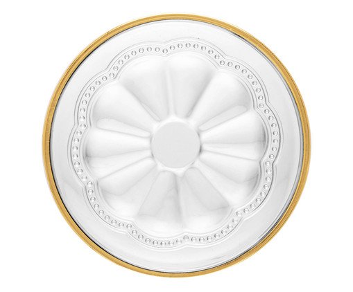 Prato Decorativo com Fio Dourado Belle Epoque, Transparente | WestwingNow