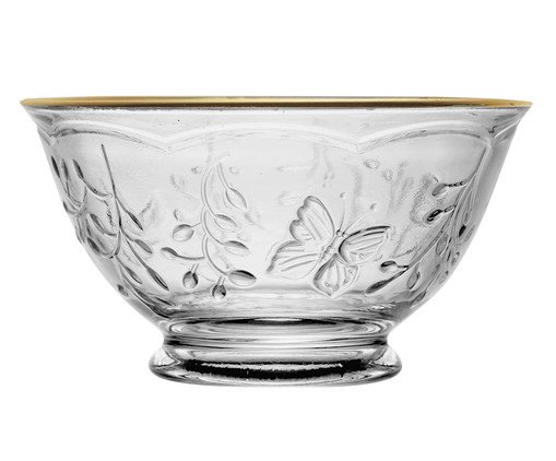 Bowl com Fio Dourado New Butterfly, Transparente | WestwingNow